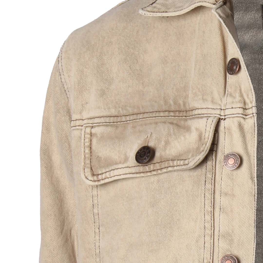 Chaqueta en Jean Beige - Image 3